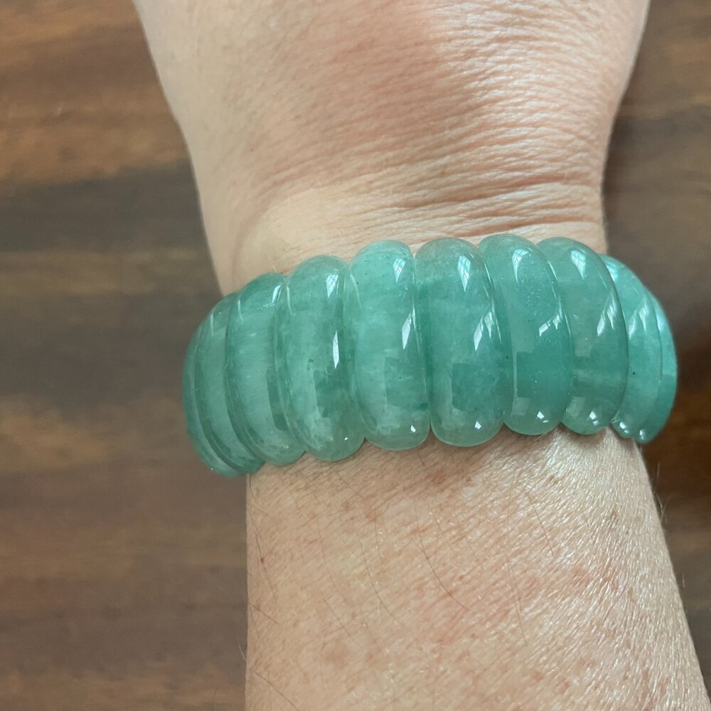 Source Unknown Green Beaded Stretch Bracelet - Picture 3 of 3